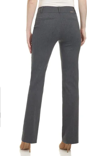 Vista 4 de Rekucci - Pantalones elásticos para mujer, de ajuste cómodo y levemente acampanados