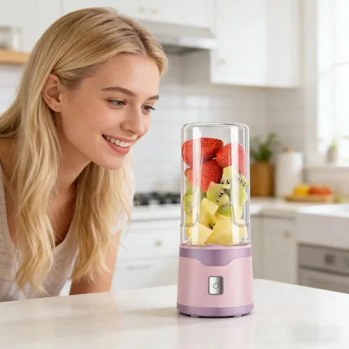 Vista 3 de 18 Professional Drink Processor 500ml Mobile Cup with 120 Moment Fast Energy Extended Battery Life Tiny Smoothie Maker Black