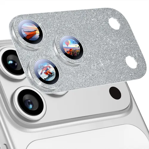 Vista 67 de Uyiton Compatible con iPhone 17 Protector de Lente de Cámara - [No es Fácil de Romper][Fuerte Adsorción][Compatible con Fundas] Protector de Cámara