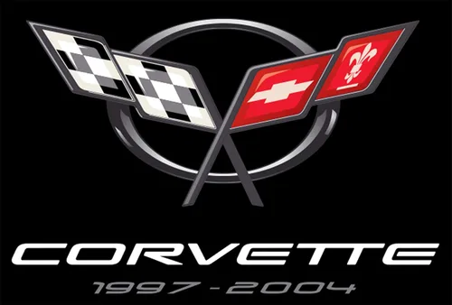 Vista 2 de JH DESIGN GROUP - Camiseta para hombre Chevy Corvette C5 Series Logo Negro Cuello redondo