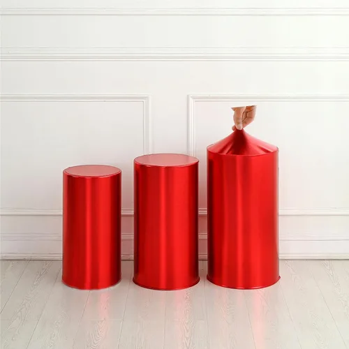 Vista 16 de Cubiertas redondas para soporte de cilindro para fiestas, cubiertas elásticas bronceadoras para pedestal, cubierta de cilindro de zócalo, 3
