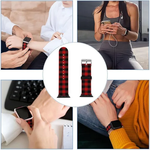 Vista 3 de AMRANDOM Correas deportivas de silicona compatibles con la serie de relojes SE/7/6/5/4/3/2/1