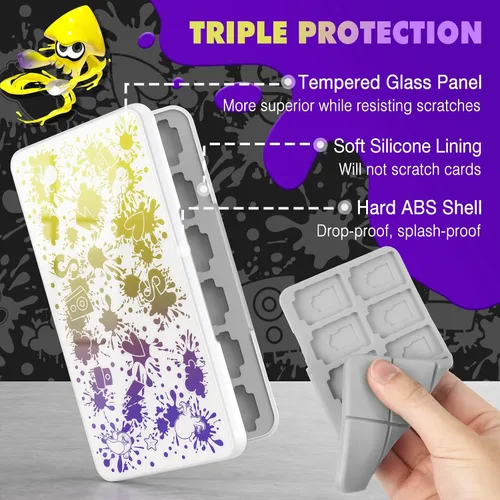 Vista 5 de MoKo Funda para tarjetas de juego con 24 tarjetas de juego compatible con Nintendo Switch OLED SwitchSwitch Lite funda para juego Switch