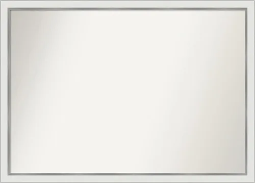 Vista 382 de Amanti Art Espejo personalizado, espejo de baño estrecho Alexandria White Wash, espejo de pared o espejo de tocador de baño sobre el fregadero