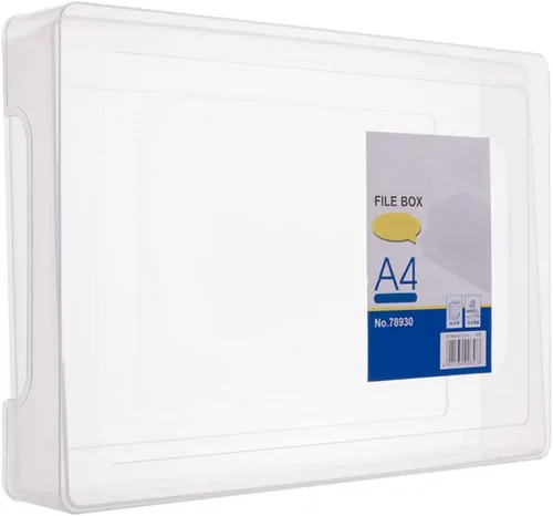 Vista 6 de MAGICLULU Caja portátil para álbum de recortes, archivo de arte portátil, fundas delgadas, organizador de archivos transparente, anillos