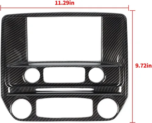 Vista 6 de JeCar Panel de navegación de consola central Accesorios interiores ABS para Chevy Silverado/GMC/Sierra 2014-2018, acabado de fibra de carbono