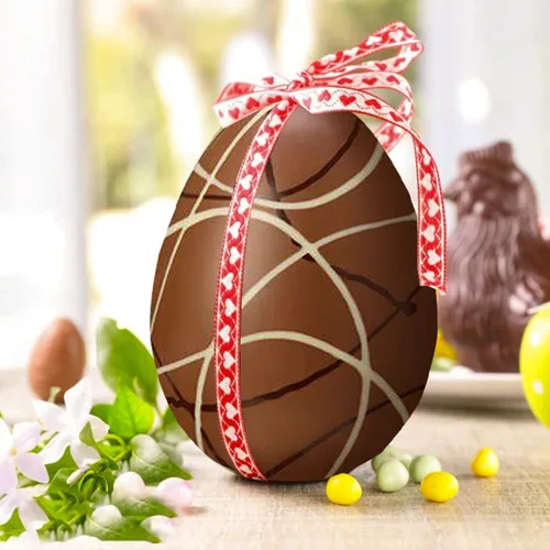 Vista 6 de Webake Moldes de silicona para chocolate, molde grande 3D rompible para huevos de Pascua con 1 martillo para huevos de Pascua