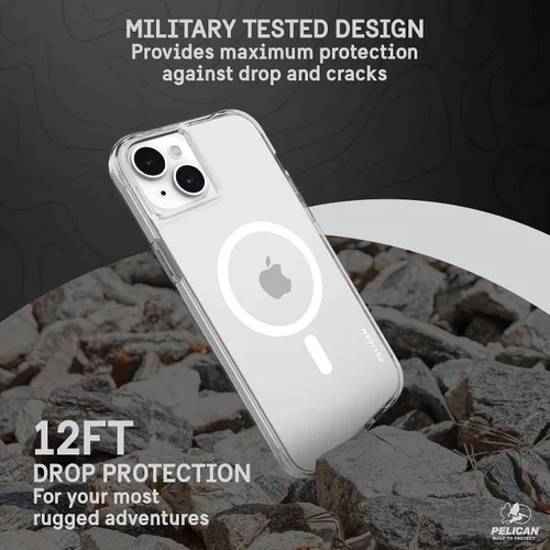 Vista 5 de Pelican Ranger Series - Funda para iPhone 15 Plus de 6.7 pulgadas [compatible con MagSafe] [antiamarillento] Funda magnética para teléfono