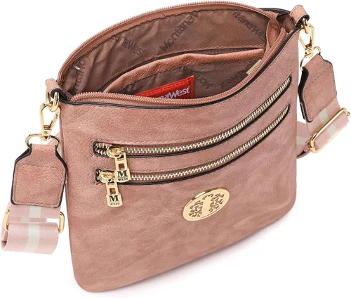 Vista 31 de Montana West Bolsos cruzados para mujer con múltiples bolsillos y correa ajustable
