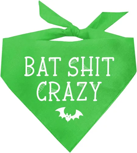 Vista 5 de Bat Sh*t Crazy Halloween Dog Bandana (negro, OS 850)