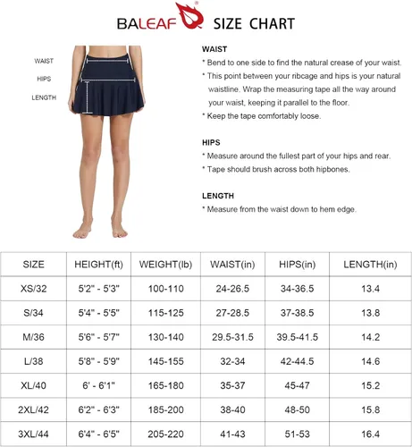 Vista 7 de BALEAF Women's High Waisted Swim Skirt Bikini Tankini Bottom with Side Pocket