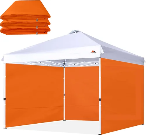 Vista 16 de SCOCANOPY SideWall - Marco para toldo de 10 x 10 pulgadas, paquete de 3 unidades, solo para pared solar, color blanco
