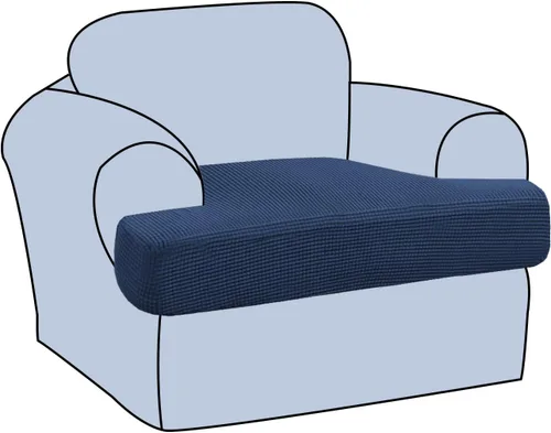 Vista 19 de H.VERSAILTEX Funda elástica para sillón con cojín en forma de T, fundas de cojín en T para sillón y sofá de sala de estar, funda para sofá, funda
