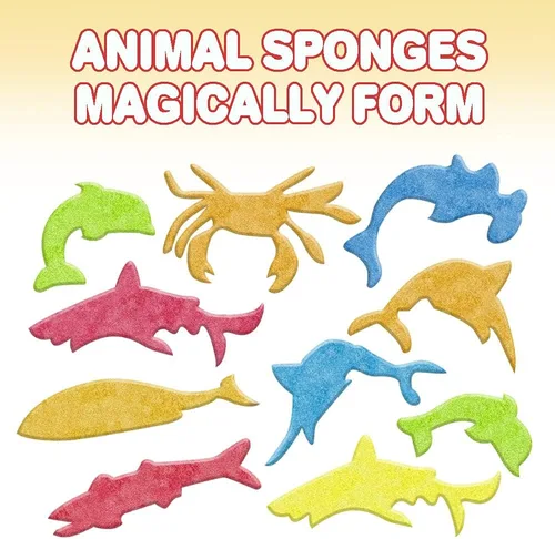 Vista 4 de ArtCreativity Magic Growing Sea Life - Cápsulas de animales marinos, 2 paquetes, 24 cápsulas expandibles de animales, crecer en agua, lindo