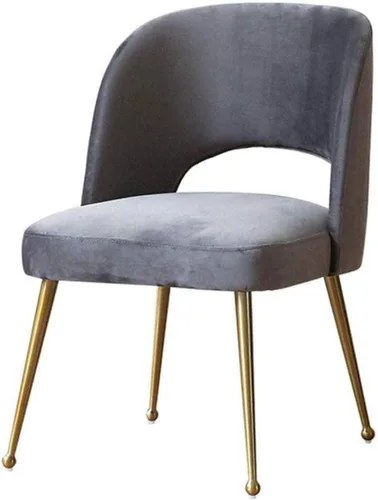 Vista 6 de Silla individual de terciopelo, silla de escritorio, cómoda silla de trabajo para oficina en casa, adecuada para trabajo de computadora
