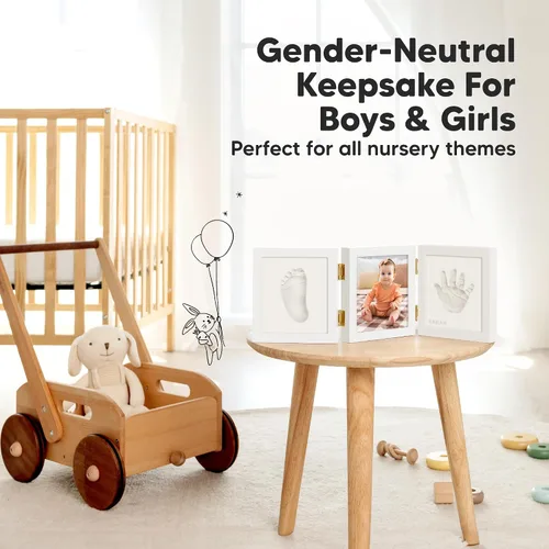 Vista 9 de KeaBabies Regalos de baby shower para niños y niñas, kit de huellas y manos para bebés, kit de huellas de manos para recién nacidos, marco de fotos