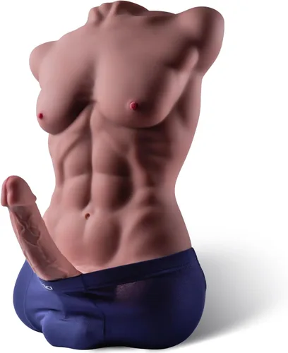 Vista 17 de Muñeca sexual de tamaño real con torso flexible, con textura realista de piel de cuerpo de tamaño completo, trasero suave, pechos grandes, agujero