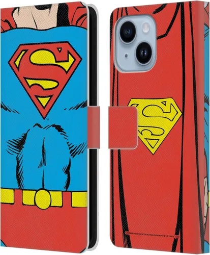 Vista 158 de Head Case Designs Funda de piel con licencia oficial de Superman DC Comics con logotipos negros y rojos compatible con Apple iPhone 11