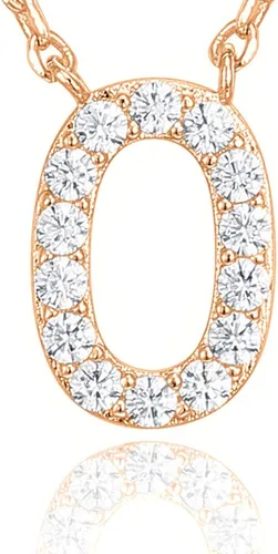 Vista 151 de PAVOI 14K White Gold Plated Cubic Zirconia Initial Necklace Letter Dainty Necklaces for Women