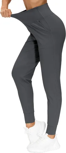 Vista 3 de THE GYM PEOPLE - Pantalones deportivos ajustados para mujer, ligeros, para entrenamiento, yoga, correr y descanso
