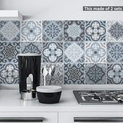 Vista 4 de Alwayspon - Calcomanías autoadhesivas de azulejos de pared, calcomanías adhesivas tipo pelar y pegar, calcomanías a prueba de agua con protección