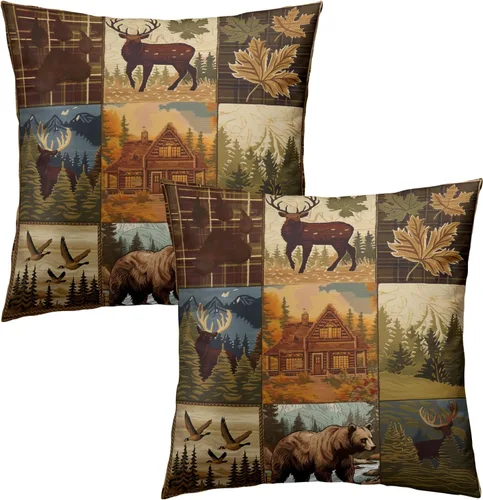 Vista 113 de Giwawa Juego de 2 fundas de almohada decorativas con diseño floral de girasol de 16 x 16 pulgadas, fundas de cojín decorativas para el hogar, sofá