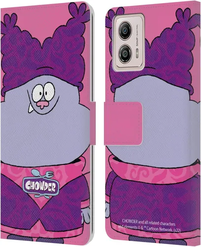 Vista 8 de Head Case Designs Officially Licensed Chowder: Animated Series Character Art Graphics Leather Book Wallet Case Cover Compatible with Motorola Moto