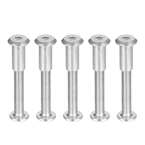 Vista 7 de uxcell Poste de tornillo para orificio de 5/16 pulgadas (0.315 in) de diámetro, hebilla de cinturón macho M6x16mm, pernos de encuadernación de cuero