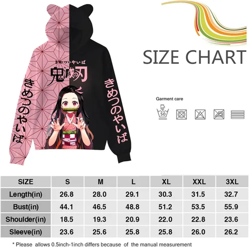 Vista 3 de BELLKART Sudadera con capucha de anime con estampado 3D para cosplay y gato, para hombres y mujeres