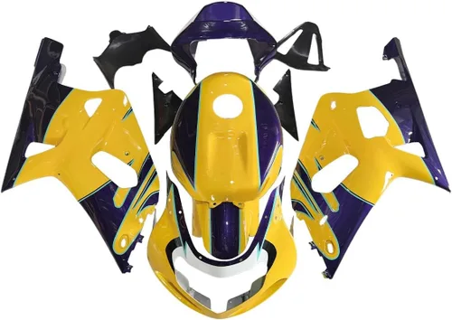 Vista 17 de Kit de carenado de llama azul negro de plástico ABS para Suzuki GSXR600 GSXR750 K1 2000-2003 Carenados GSX-R600 GSX-R750 2001 2002 2003 Inyección