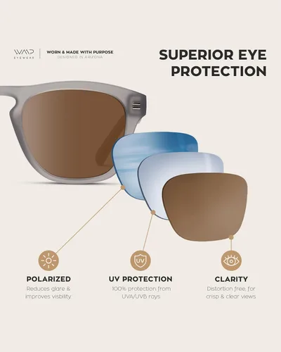 Vista 3 de WearMe Pro Gafas de sol rectangulares grandes polarizadas retro para hombre