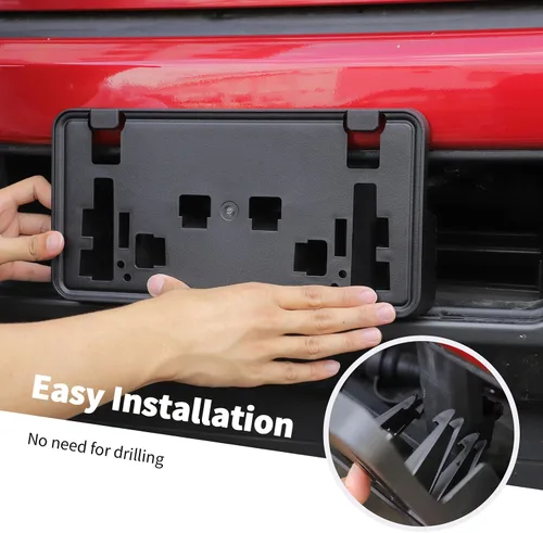 Vista 6 de Jimen Soporte de matrícula para 2021+ F150, soporte de placa frontal compatible con Ford F150 2021-2023