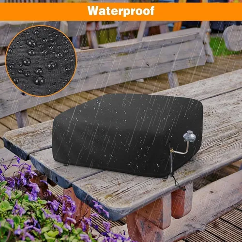 Vista 6 de Cubierta de parrilla para parrilla Blackstone de 17 pulgadas, resistente al agua 600D, cubierta Oxford para parrilla de barbacoa con cordones, parte
