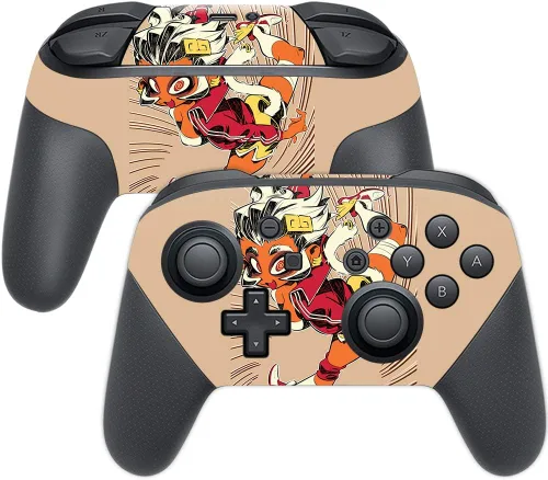 Vista 9 de MightySkins Skin compatible con Nintendo Switch Pro Controller - Alien Battle Funda protectora de vinilo duradera y única Fácil de aplicar