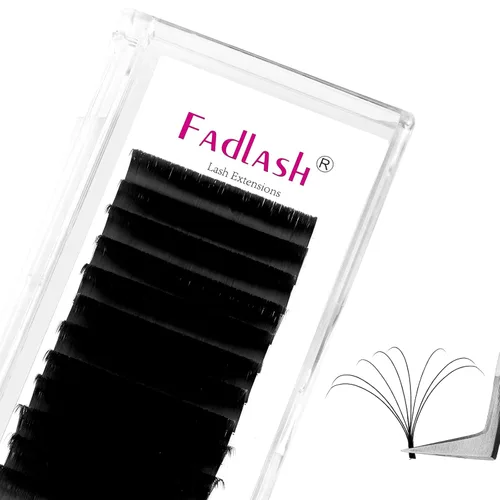 Vista 39 de Extensiones de Pestañas Rizo B Fácil Florecimiento Extensión de Pestañas Negro Mate Extensiones de Pestañas de Volumen Rápido Florecimiento Pestañas
