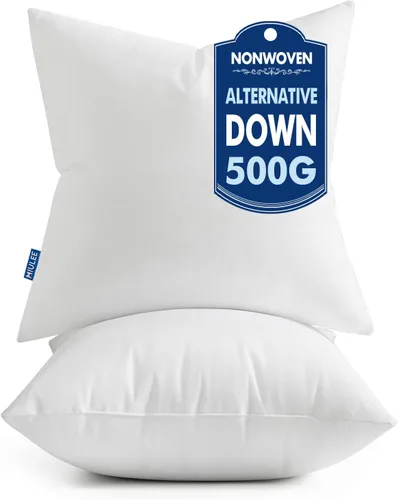 Vista 15 de MIULEE Juego de 2 rellenos de almohada decorativa de 12x20 pulgadas, rellenos de almohada no tejidos con relleno 100% virgen para sofá, sillón