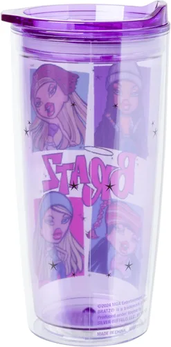 Vista 2 de Silver Buffalo Bratz Cloe, vaso con tapa de cierre deslizante, 20 onzas