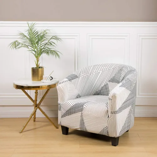 Vista 3 de GULI Fundas de terciopelo para silla de bañera, funda para sillón, funda de sofá de lujo de alta elasticidad, fundas de felpa de elastano, protector
