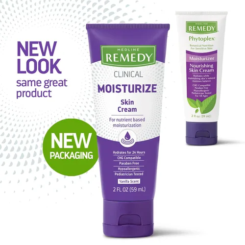 Vista 2 de Medline Crema clínica para la piel, fórmula nutritiva para piel seca, 2 onzas, paquete de 24