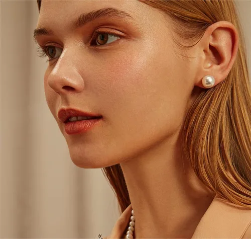 Vista 8 de SmileBelle Aretes tipo dormilona para mujer, de plata de ley de 18 quilates, con turquesa, como regalo de cumpleaños, aretes de cristal de perlas