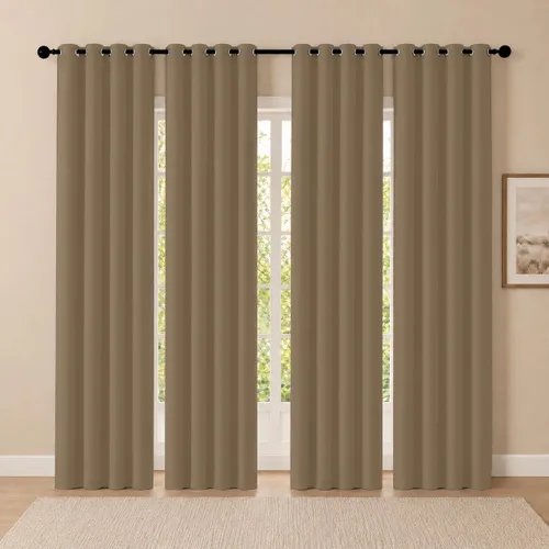 Vista 35 de Cortinas de oscurecimiento de habitación de 45 pulgadas de largo para dormitorio y sala de estar, cortinas térmicas aislantes con ojales