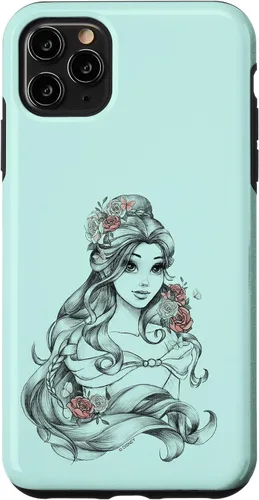 Vista 13 de iPhone 16 Disney Beauty & The Beast Floral Belle Sketch Case
