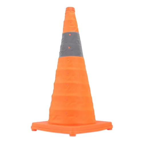 Vista 7 de Conos de tráfico plegables con collares reflectantes, cono naranja de seguridad desplegable multiusos con base rellenable para entrenamiento