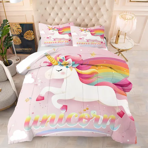 Vista 16 de kxry Lindo juego de edredón de niña negra, juegos de ropa de cama individual de niña afroamericana para niños, bonito edredón de nubes estrelladas