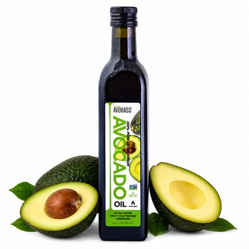 Vista 12 de Aceite de aguacate Avohass orgánico virgen extra Cocina diaria y acabado a 400 F; sabor mantecoso, delicado; sin OMG, Kosher; botella de vidrio