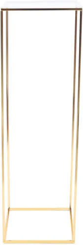 Vista 18 de 10 soportes de metal para centros de mesa de boda, jarrones de columna, soporte de flores de boda, soporte rectangular geométrico dorado