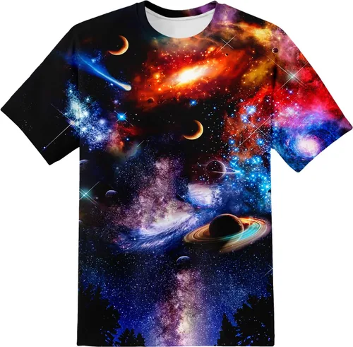 Vista 26 de Camiseta de manga corta con estampado 3D para niños y niñas de 6 a 16 años Bcm45-blanco