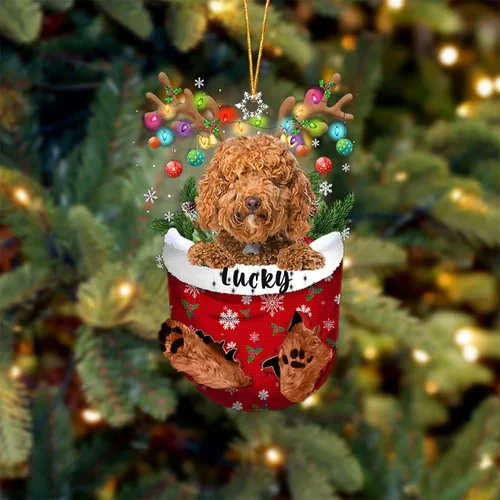 Vista 52 de Adorno de Navidad personalizado para perro Airedale Terrier en bolsillo de nieve, adorno para árbol de Navidad, idea de regalo para amantes