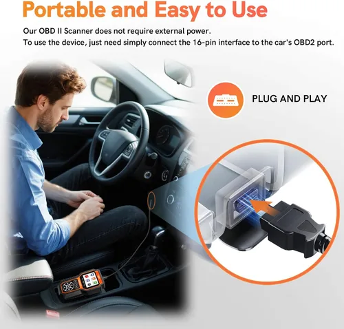 Vista 8 de Escáner OBD2 Herramienta de escaneo de diagnóstico con solución, lector de códigos de automóvil, herramientas de reinicio de comprobación, luz