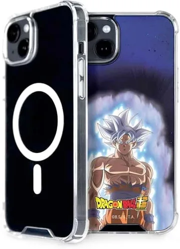 Vista 9 de Skinit Funda para teléfono compatible con MagSafe iPhone 15, diseño oficial de Dragon Ball Super Goku